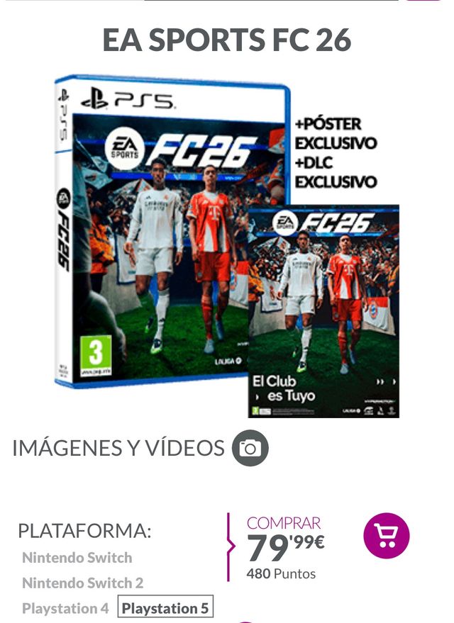 EA Sports FC 26 PS5 + Pster y DLC Exclusivo
