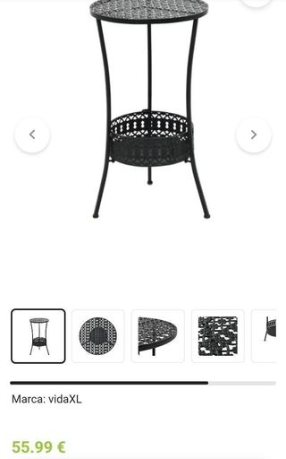 Tavolo da bistrot in metallo VidaXL