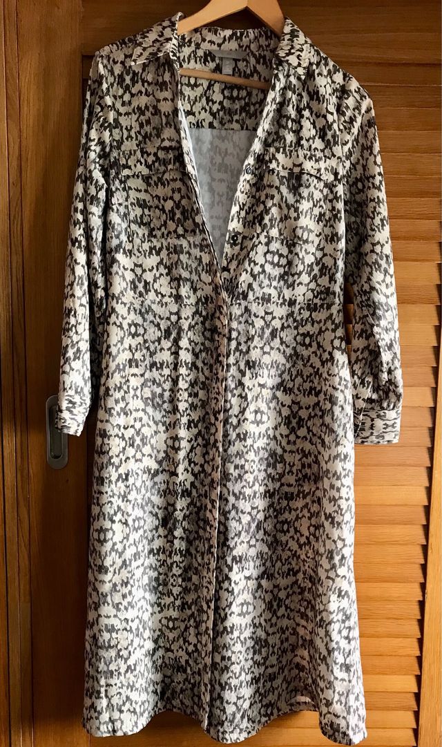 Vestido H&M Talla M Estampado Midi