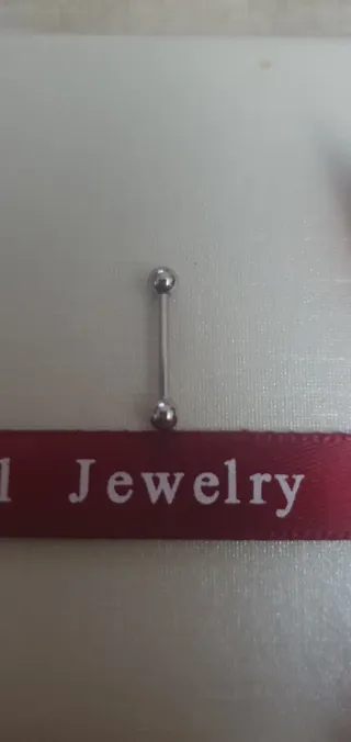 Piercing para ombligo plateado