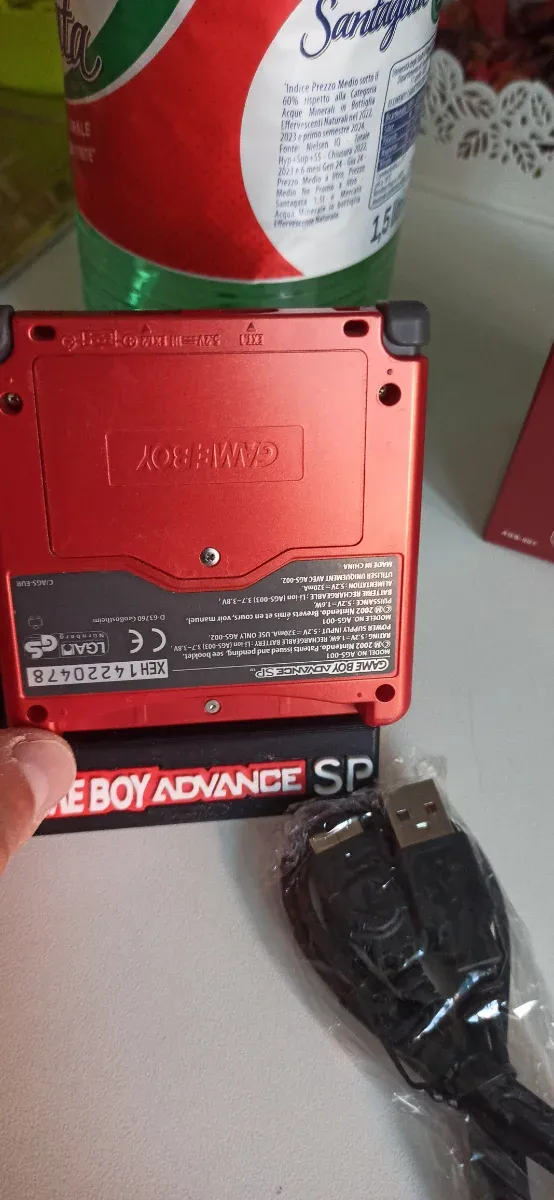 Nintendo Game Boy Advance SP Rosso boxato