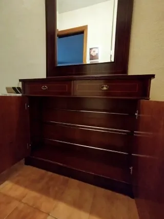 Mueble recibidor vintage de madera