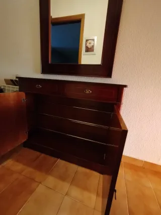 Mueble recibidor vintage de madera