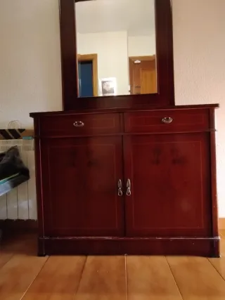 Mueble recibidor vintage de madera