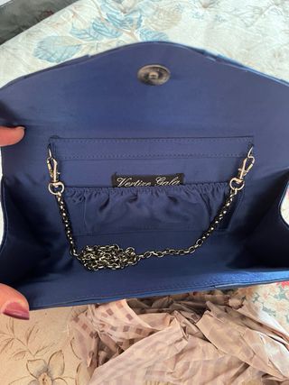 Sandalias y cartera azul talla 39