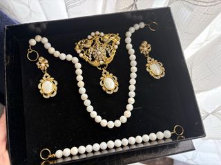 Aderezo Fallera Oro y Perlas