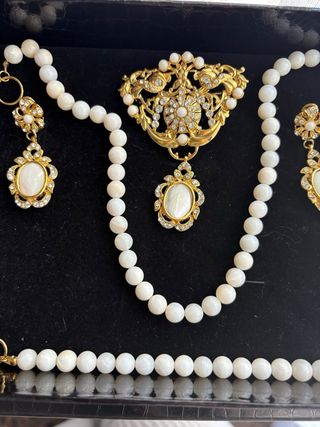 Aderezo Fallera Oro y Perlas