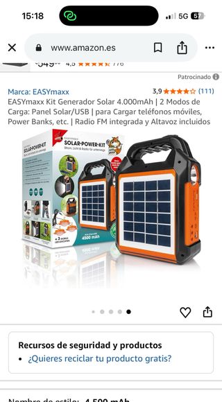 Generador Solar Portátil