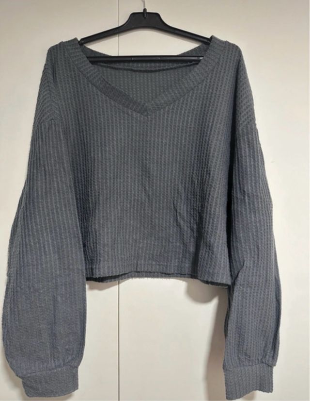 Jersey gris de punto waffle