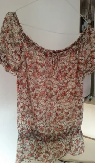 Blusa floral manga corta