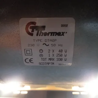 Campana extractora Thermex negra