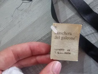 Máscara Veneciana Plateada y Azul