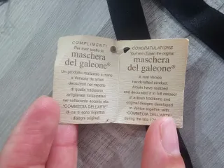 Máscara Veneciana Plateada y Azul