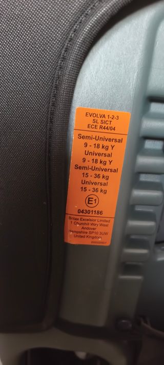 Silla coche Britax Römer negra