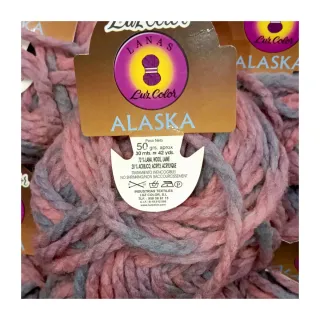 Lote 20 ovillos lana gruesa matizada Alaska