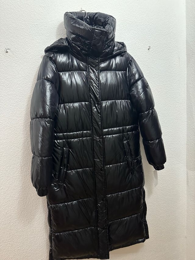 Abrigo Michael Kors Negro Largo