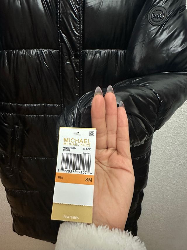 Abrigo Michael Kors Negro Largo