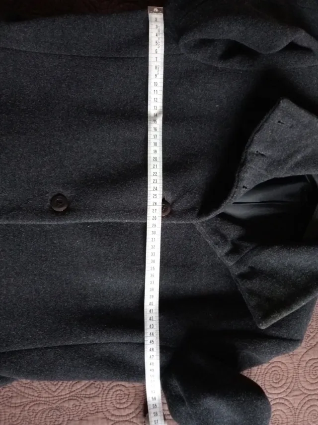 Abrigo paño mujer negro