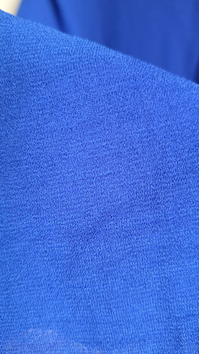 Vestido COS manga larga crepe azul T. M