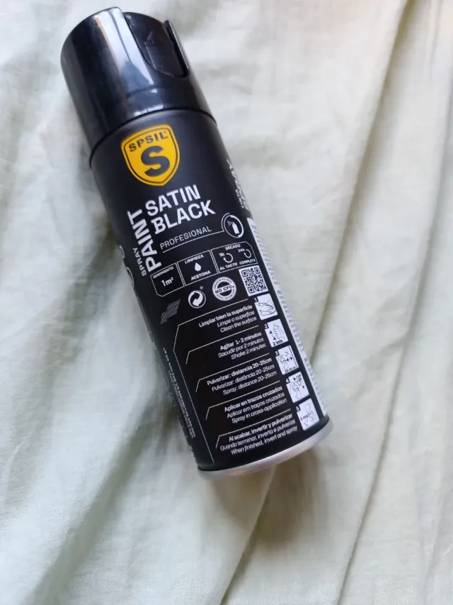 Spray Pintura Negro Satinado SPsil