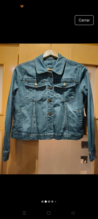 Chaqueta tejana azul