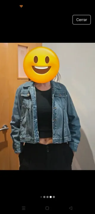 Chaqueta tejana azul