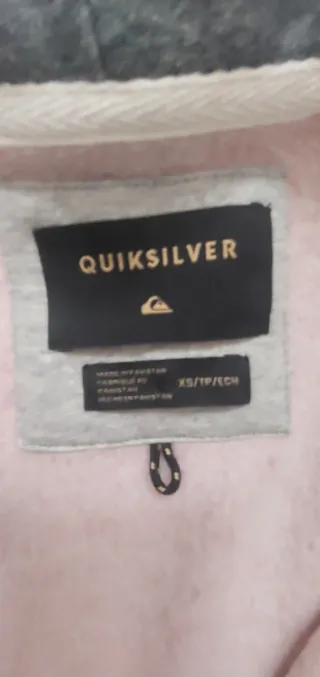 Sudadera Quiksilver Unisex Gris azulada y Rosa