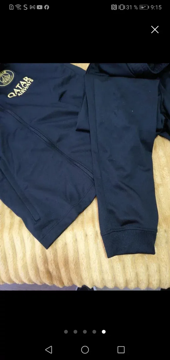 Chándal Jordan PSG Negro y Dorado Talla s infantil