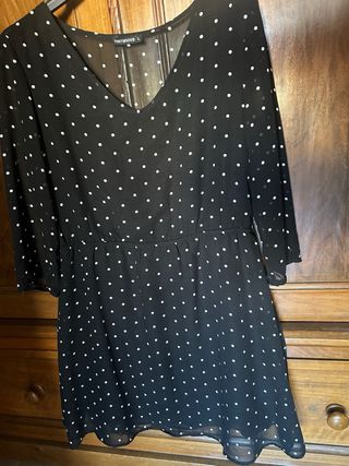 Vestito Terranova pois nero taglia L