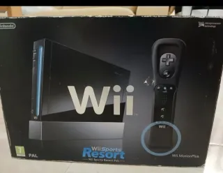 Nintendo Wii Negra y Rosa completa casi sin uso