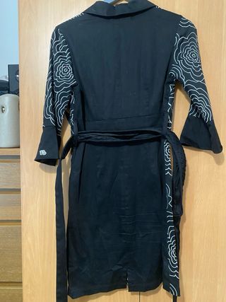 Vestido Bellamar flores blanco y negro