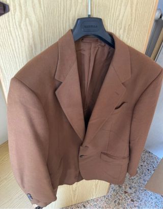 Giacca vintage marrone con cashmere