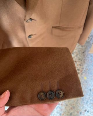 Giacca vintage marrone con cashmere