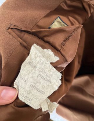 Giacca vintage marrone con cashmere