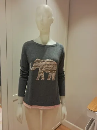 Jersey elefante lana marca Brownie talla S NUEVO
