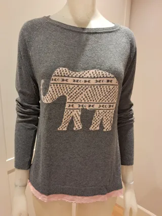 Jersey elefante lana marca Brownie talla S NUEVO