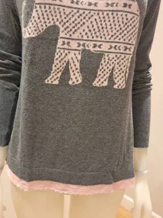 Jersey elefante lana marca Brownie talla S NUEVO