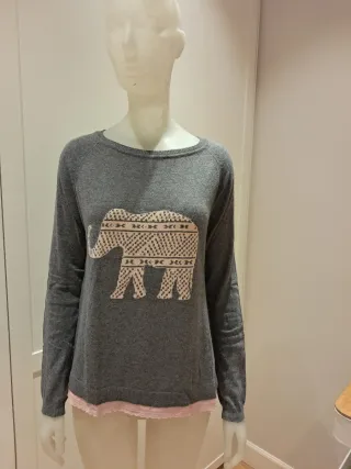 Jersey elefante lana marca Brownie talla S NUEVO