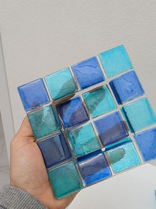 Posacenere vintage Murano mosaico blu