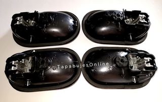 PACK 4x Manetas para puertas en negro y plateado