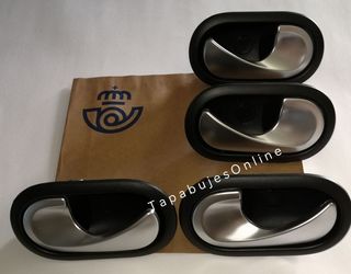 PACK 4x Manetas para puertas en negro y plateado