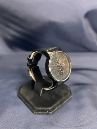 Orologio Quarzo Cinturino Nero Argento