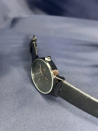Orologio Quarzo Cinturino Nero Argento