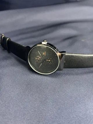 Orologio Quarzo Cinturino Nero Argento