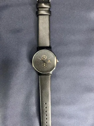 Orologio Quarzo Cinturino Nero Argento