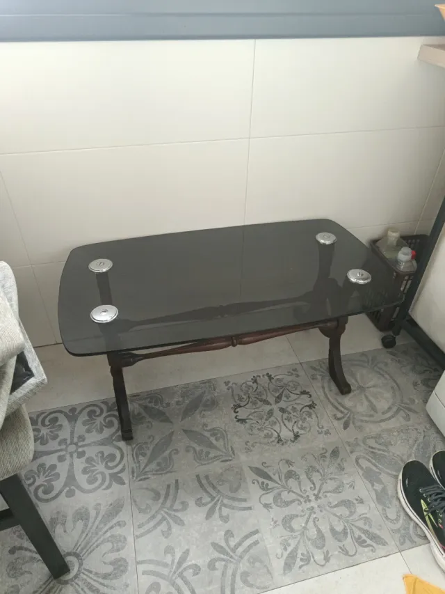 SOLO ENVIO Mesa de centro retro vintage cristal y