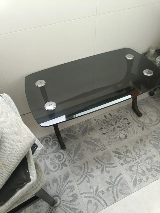 SOLO ENVIO Mesa de centro retro vintage cristal y