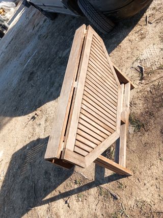 Mesa de madera octogonal plegable