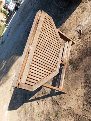 Mesa de madera octogonal plegable