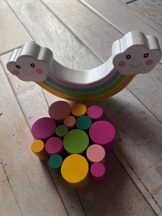 Pack juguetes madera: bolos+ equilibrio (verfotos)